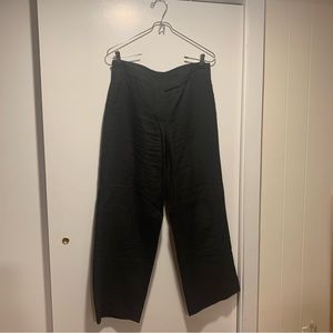 DKNY black linen pants